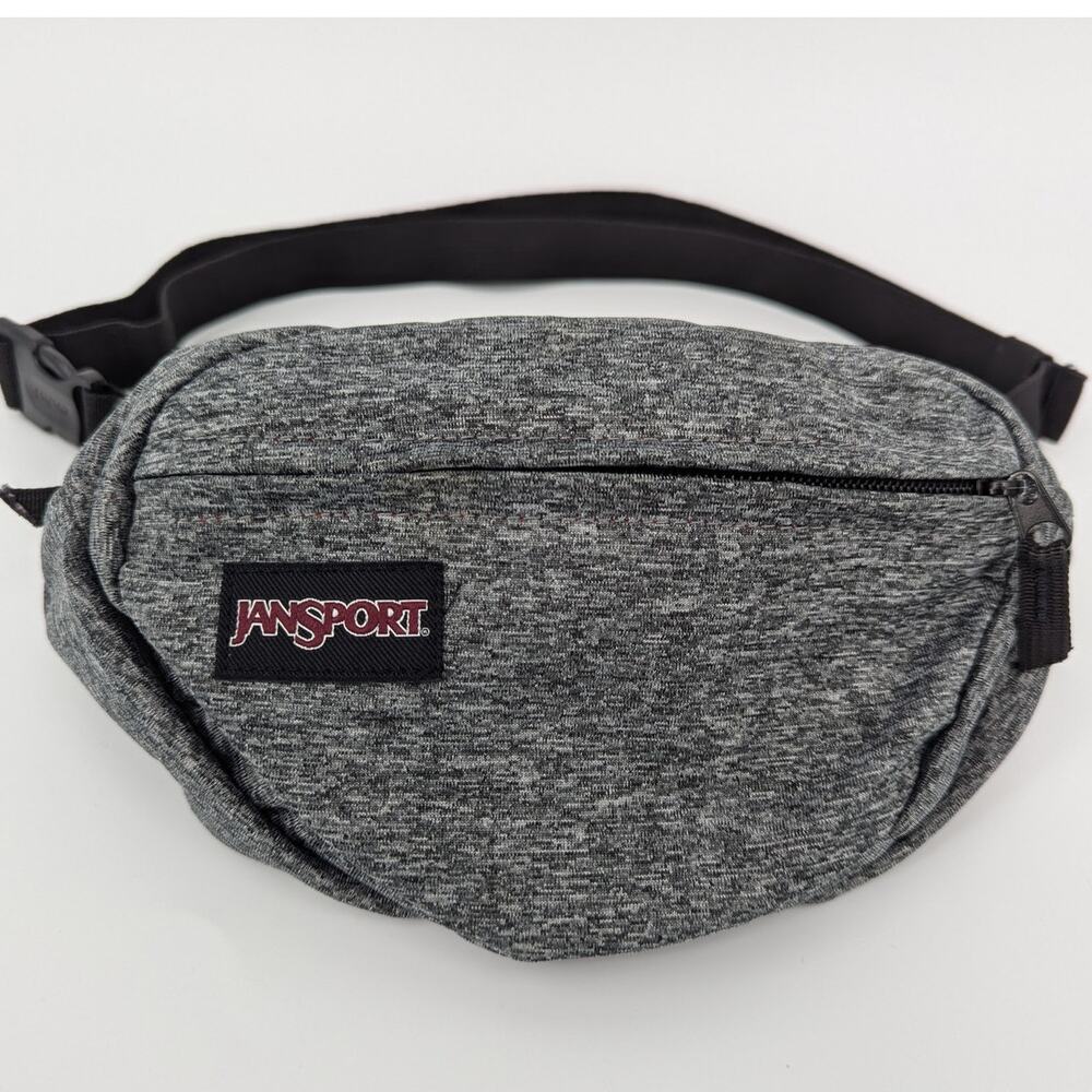 NWOT JanSport Fifth Ave FX Gray Crossbody Fanny Pack Travel Bag Zip Pockets